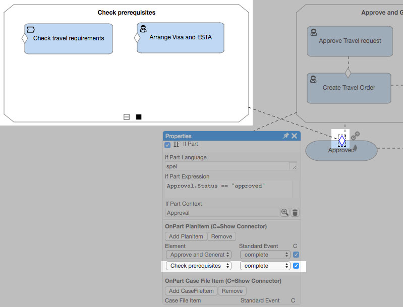 Stage in a case model example